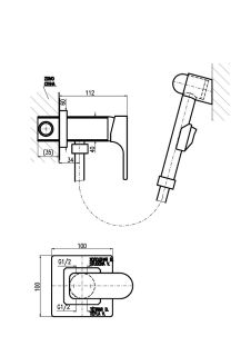 Гигиенический душ со смесителем Rav Slezak Yukon YU147 хром